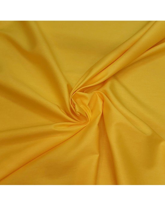 Tecido Tricoline Silky Lisa cor - 1450 (Amarelo Ouro)